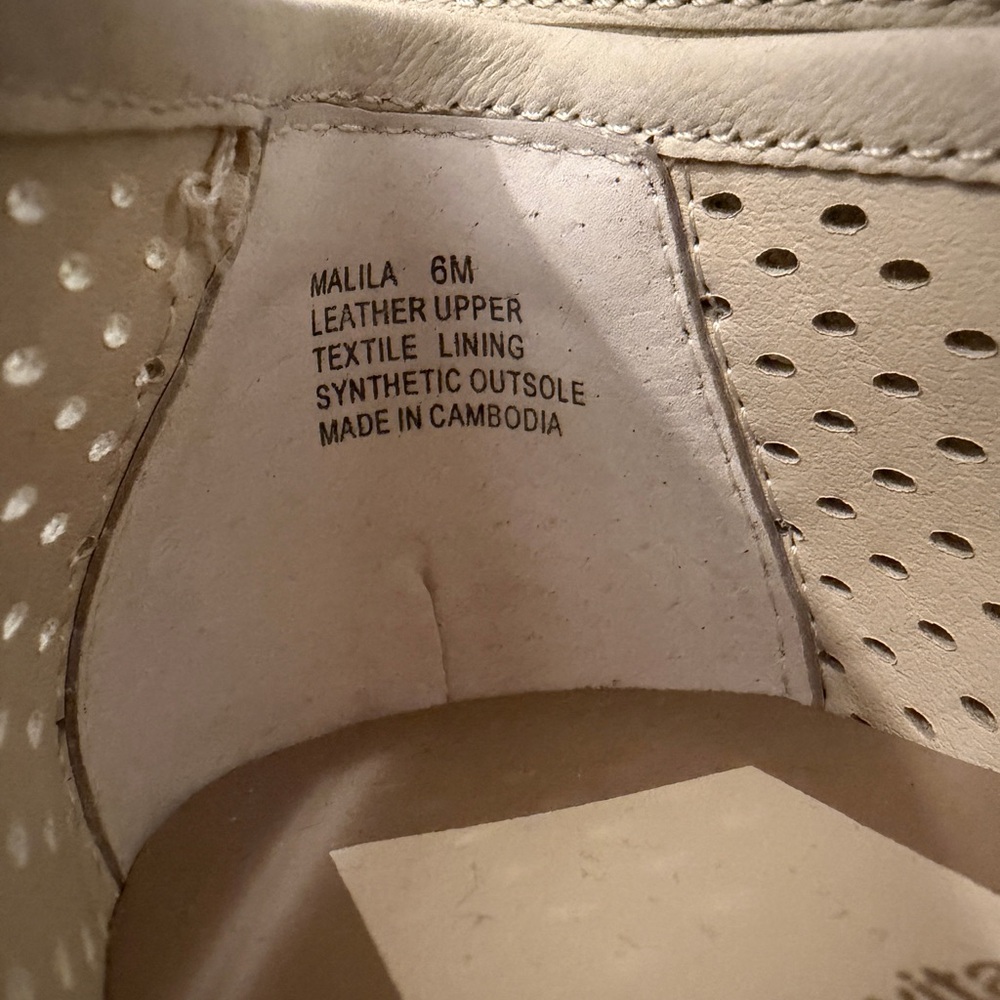 Dolce Vita Ivory Perforated Loafers - Picture 7 of 7
